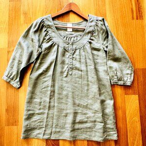 100% LINEN TUNIC (Three-quarter sleeves)